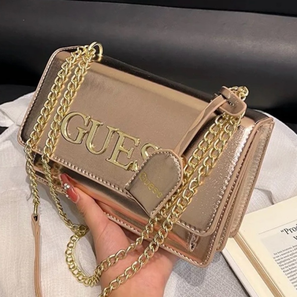 New Rose Gold  Fashion inspired Handbags Guess Crossbag sling shoulder purse